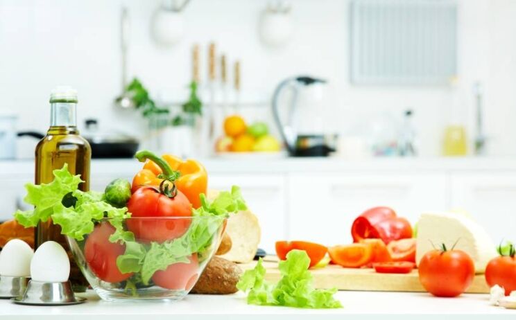 Kitchen Gadgets to Aid Healthy Eating 1 Healthy Food on a Kitchen Table